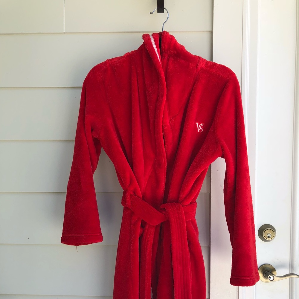 VS Fluffy Red Bathrobe XS
